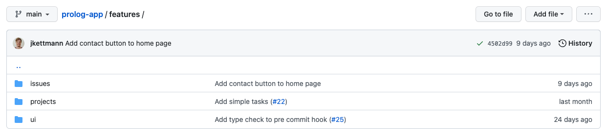 Prolog folder structure